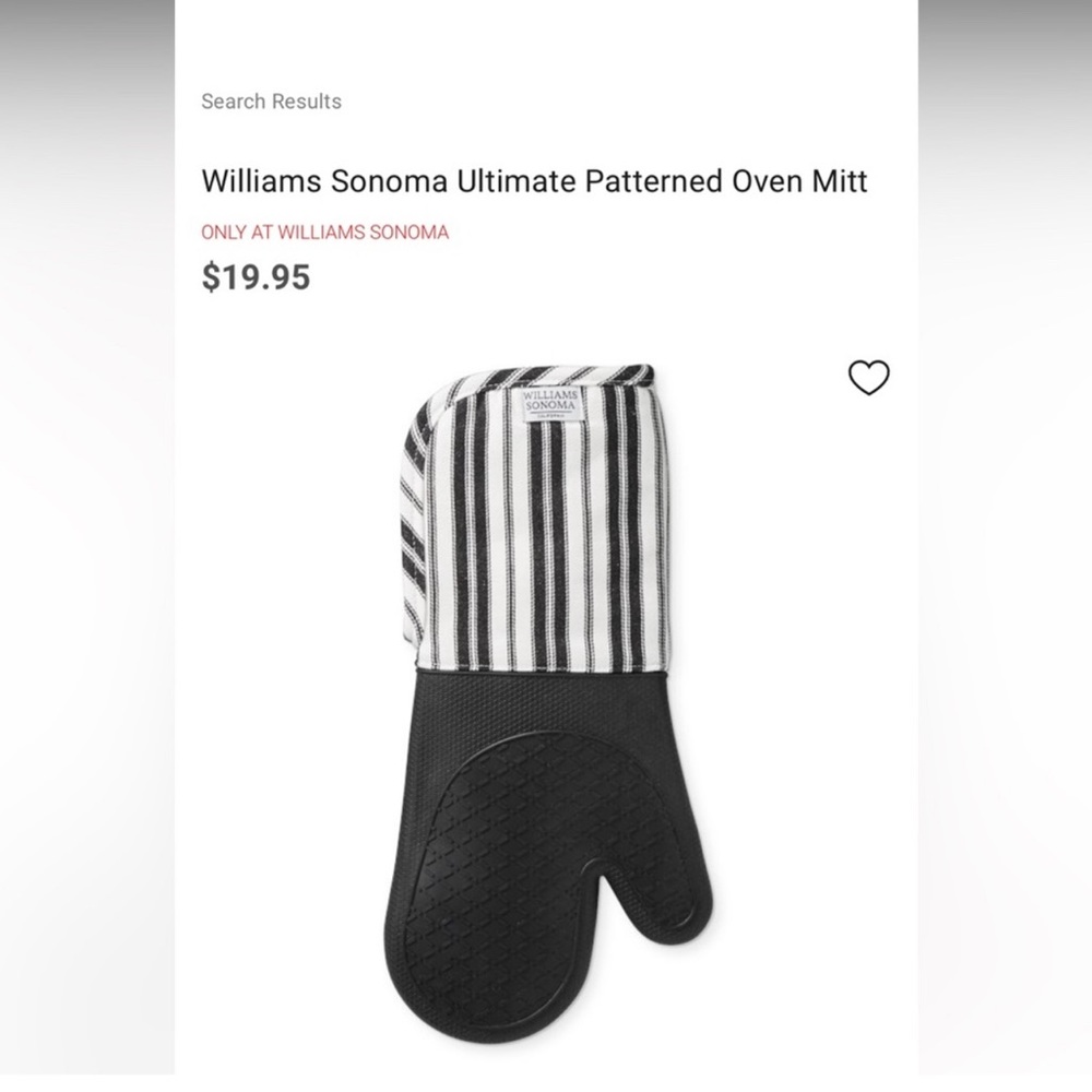 2 Williams Sonoma oven mitts. NWT!